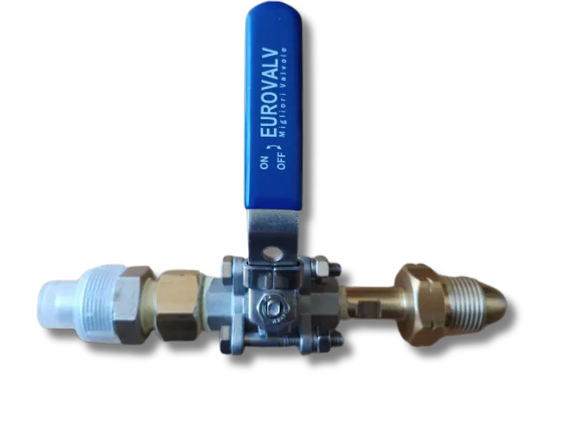 Válvula de bola CGA590 a DN8 macho